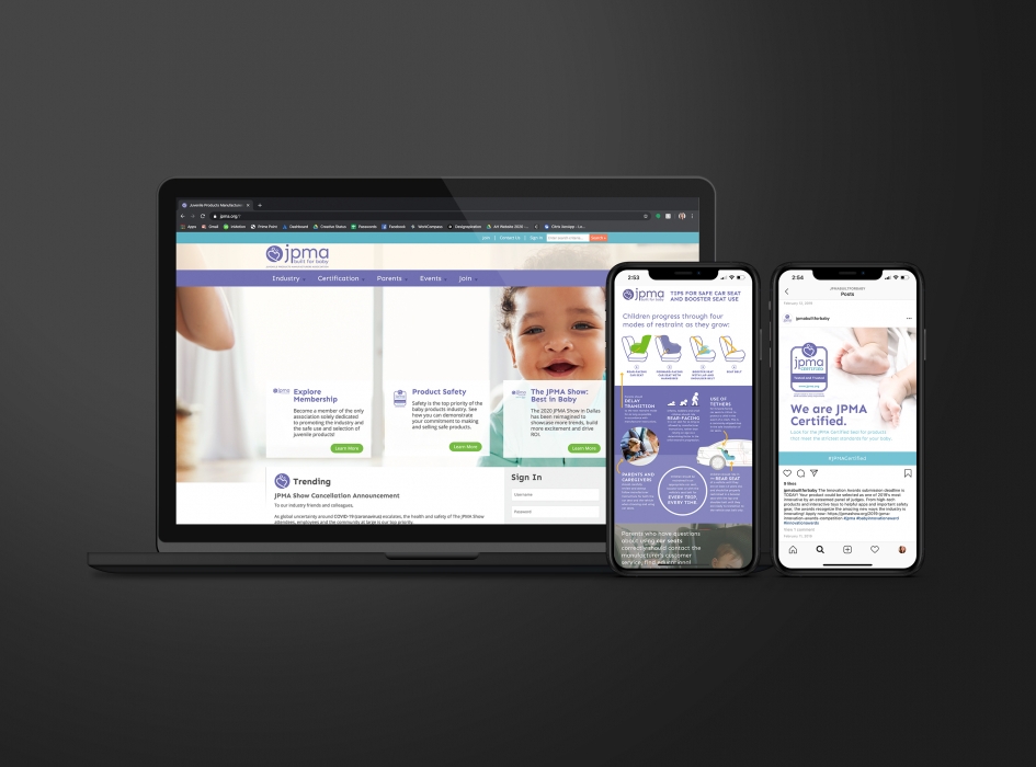 JPMA Rebrand Website & Social Media Images